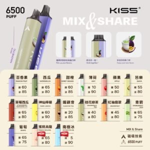 KISS一次性電子煙 6500口 - 雙味磁吸正品展示